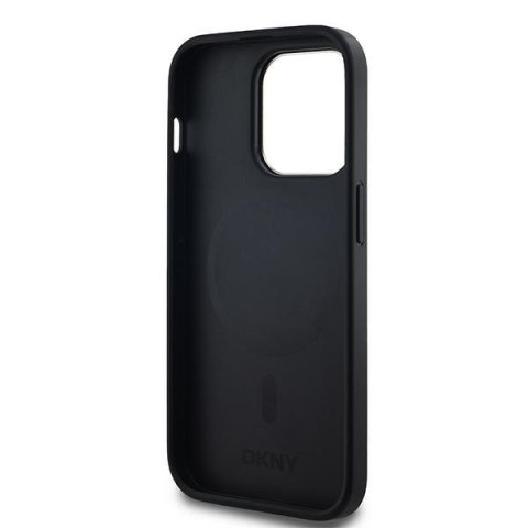 DKNY DKHMP13LPCPVSLK iPhone 13 Pro / 136.1" czarny/black hardcase Leather Checkered Mono Pattern MagSafe