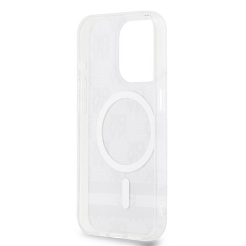 DKNY DKHMP14LHCPTSK iPhone 14 Pro6.1" czarny/black hardcase IML Checkered Mono Pattern & Printed Stripes MagSafe