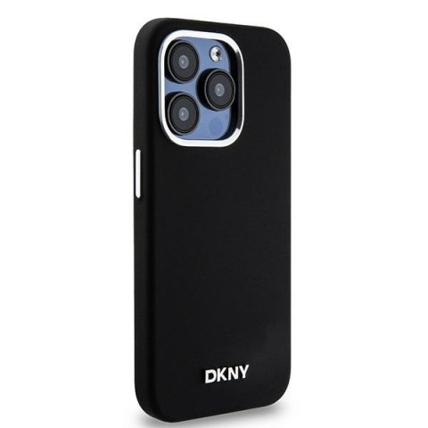DKNY DKHMP14LSMCHLK iPhone 14 Pro 6.1"czarny/black hardcase Liquid Silicone Small Metal Logo MagSafe