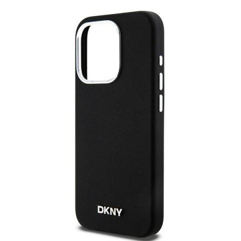DKNY DKHMP14LSMCHLK iPhone 14 Pro 6.1"czarny/black hardcase Liquid Silicone Small Metal Logo MagSafe