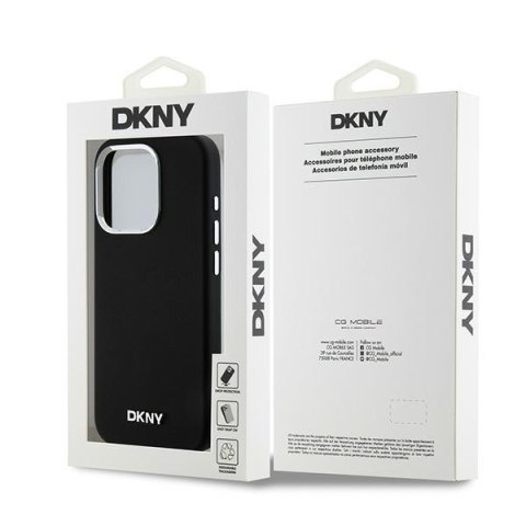 DKNY DKHMP14LSMCHLK iPhone 14 Pro 6.1"czarny/black hardcase Liquid Silicone Small Metal Logo MagSafe