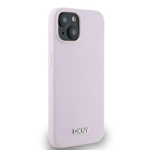 DKNY DKHMP14SSMCHLP iPhone 14 / 15 / 136.1" różowy/pink hardcase Liquid Silicone Small Metal Logo MagSafe