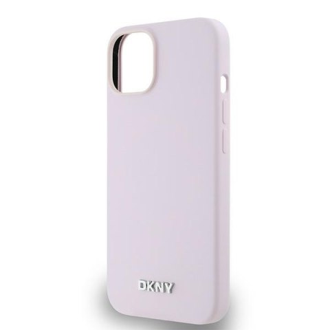 DKNY DKHMP14SSMCHLP iPhone 14 / 15 / 136.1" różowy/pink hardcase Liquid Silicone Small Metal Logo MagSafe
