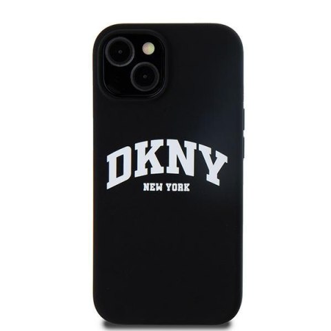 DKNY DKHMP14SSNYACH iPhone 14 / 15 / 136.1" czarny/black hardcase Liquid Silicone White Printed Logo MagSafe