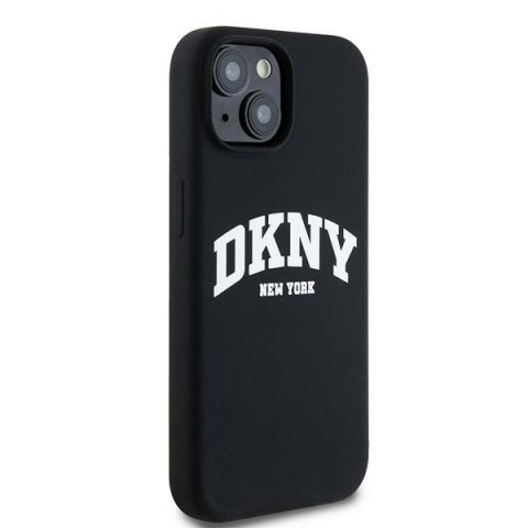 DKNY DKHMP14SSNYACH iPhone 14 / 15 / 136.1" czarny/black hardcase Liquid Silicone White Printed Logo MagSafe