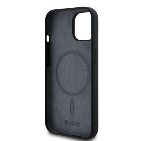 DKNY DKHMP14SSNYACH iPhone 14 / 15 / 136.1" czarny/black hardcase Liquid Silicone White Printed Logo MagSafe