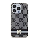 DKNY DKHMP15XHCPTSK iPhone 15 Pro Max6.7" czarny/black hardcase IML Checkered Mono Pattern & Printed Stripes MagSafe