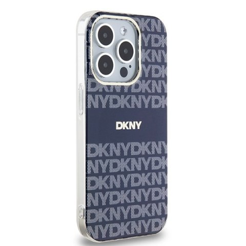 DKNY DKHMP15XHRHSEB iPhone 15 Pro Max6.7" niebieski/blue hardcase IML Mono & Stripe MagSafe