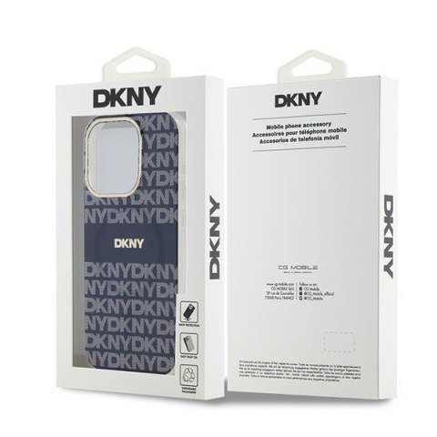 DKNY DKHMP15XHRHSEB iPhone 15 Pro Max6.7" niebieski/blue hardcase IML Mono & Stripe MagSafe