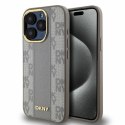 DKNY DKHMP15XPCPVSLE iPhone 15 Pro Max6.7" beżowy/beige hardcase Leather Checkered Mono Pattern MagSafe