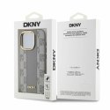 DKNY DKHMP15XPCPVSLE iPhone 15 Pro Max6.7" beżowy/beige hardcase Leather Checkered Mono Pattern MagSafe