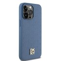 DKNY DKHMP15XPSHRPSB iPhone 15 Pro Max6.7" niebieski/blue hardcase Leather Monogram Pattern Metal Logo MagSafe