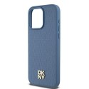DKNY DKHMP15XPSHRPSB iPhone 15 Pro Max6.7" niebieski/blue hardcase Leather Monogram Pattern Metal Logo MagSafe