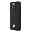 DKNY DKHMP15XPSHRPSK iPhone 15 Pro Max6.7" czarny/black hardcase Leather Monogram Pattern Metal Logo MagSafe