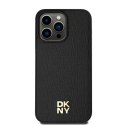 DKNY DKHMP15XPSHRPSK iPhone 15 Pro Max6.7" czarny/black hardcase Leather Monogram Pattern Metal Logo MagSafe