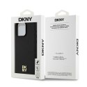 DKNY DKHMP15XPSHRPSK iPhone 15 Pro Max6.7" czarny/black hardcase Leather Monogram Pattern Metal Logo MagSafe