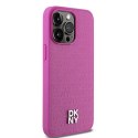 DKNY DKHMP15XPSHRPSP iPhone 15 Pro Max6.7" różowy/pink hardcase Leather Monogram Pattern Metal Logo MagSafe