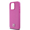 DKNY DKHMP15XPSHRPSP iPhone 15 Pro Max6.7" różowy/pink hardcase Leather Monogram Pattern Metal Logo MagSafe