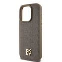 DKNY DKHMP15XPSHRPSW iPhone 15 Pro Max6.7" brown/brown hardcase Leather Pattern Metal Logo MagSafe