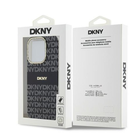 DKNY DKHMP15LHRHSEK iPhone 15 Pro6.1" czarny/black hardcase IML Mono & Stripe MagSafe