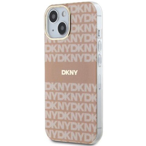 DKNY DKHMP15MHRHSEP iPhone 15 Plus /14 Plus 6.7" różowy/pink hardcase IML Mono & Stripe MagSafe