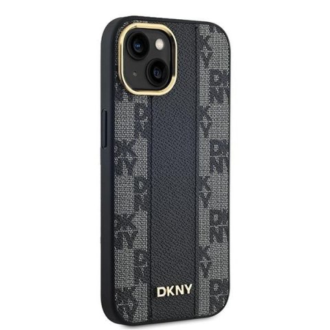 DKNY DKHMP15MPCPVSLK iPhone 15 Plus /14 Plus 6.7" czarny/black hardcase Leather Checkered Mono Pattern MagSafe