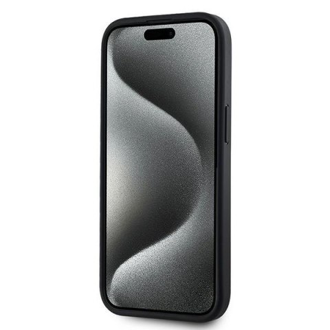 DKNY DKHMP15MPCPVSLK iPhone 15 Plus /14 Plus 6.7" czarny/black hardcase Leather Checkered Mono Pattern MagSafe