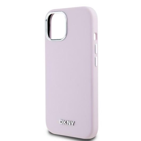 DKNY DKHMP15MSMCHLP iPhone 15 Plus / 14Plus 6.7" różowy/pink hardcase Liquid Silicone Small Metal Logo MagSafe
