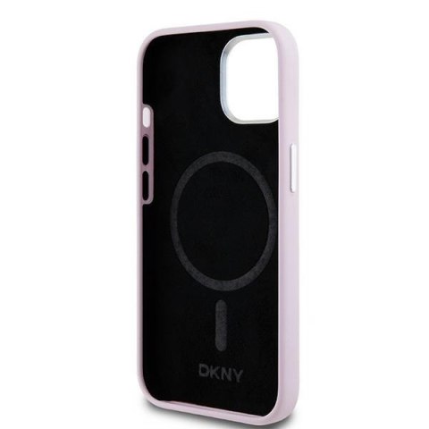 DKNY DKHMP15MSMCHLP iPhone 15 Plus / 14Plus 6.7" różowy/pink hardcase Liquid Silicone Small Metal Logo MagSafe