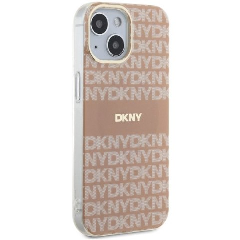 DKNY DKHMP15SHRHSEP iPhone 15 / 14 / 136.1" różowy/pink hardcase IML Mono & Stripe MagSafe