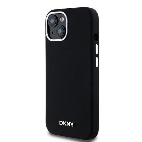 DKNY DKHMP15SSMCHLK iPhone 15 / 14 / 136.1" czarny/black hardcase Liquid Silicone Small Metal Logo MagSafe