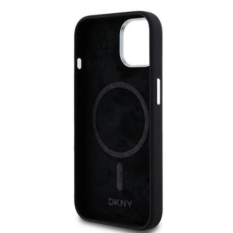 DKNY DKHMP15SSMCHLK iPhone 15 / 14 / 136.1" czarny/black hardcase Liquid Silicone Small Metal Logo MagSafe