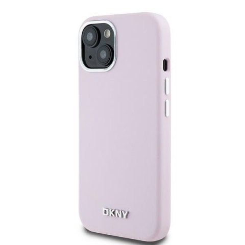 DKNY DKHMP15SSMCHLP iPhone 15 / 14 / 136.1" różowy/pink hardcase Liquid Silicone Small Metal Logo MagSafe