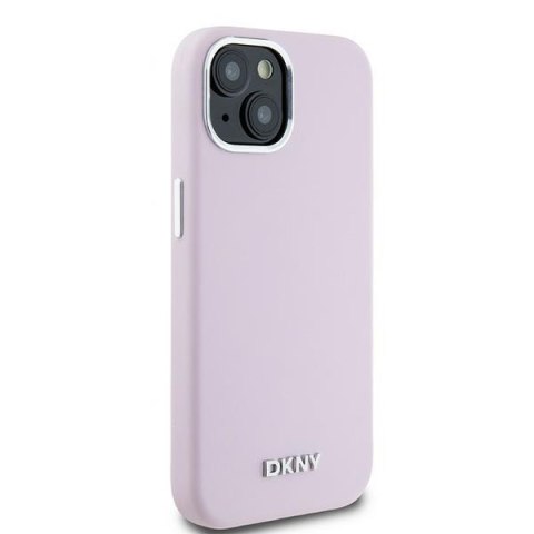 DKNY DKHMP15SSMCHLP iPhone 15 / 14 / 136.1" różowy/pink hardcase Liquid Silicone Small Metal Logo MagSafe
