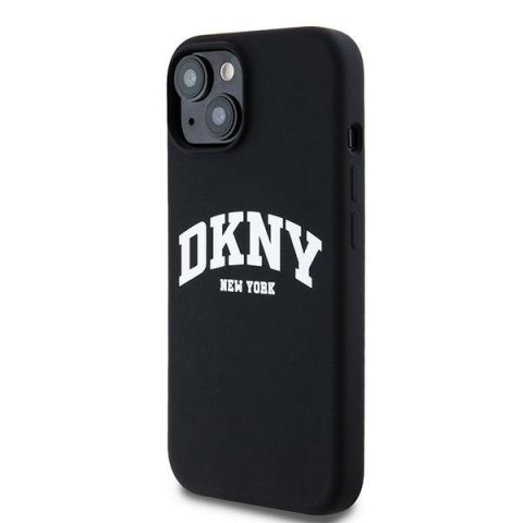DKNY DKHMP15SSNYACH iPhone 15 / 14 / 136.1" czarny/black hardcase Liquid Silicone White Printed Logo MagSafe