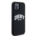 DKNY DKHMP15SSNYACH iPhone 15 / 14 / 136.1" czarny/black hardcase Liquid Silicone White Printed Logo MagSafe