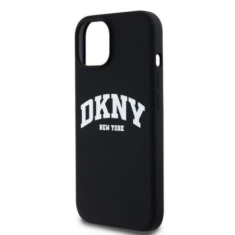 DKNY DKHMP15SSNYACH iPhone 15 / 14 / 136.1" czarny/black hardcase Liquid Silicone White Printed Logo MagSafe