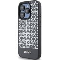 DKNY DKHMP15XPSOSPK iPhone 15 Pro Max6.7" czarny/black hardcase Leather Printed Pattern Metal Logo MagSafe