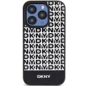 DKNY DKHMP15XPSOSPK iPhone 15 Pro Max6.7" czarny/black hardcase Leather Printed Pattern Metal Logo MagSafe