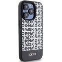 DKNY DKHMP15XPSOSPK iPhone 15 Pro Max6.7" czarny/black hardcase Leather Printed Pattern Metal Logo MagSafe