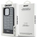 DKNY DKHMP15XPSOSPK iPhone 15 Pro Max6.7" czarny/black hardcase Leather Printed Pattern Metal Logo MagSafe