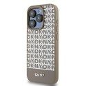 DKNY DKHMP15XPSOSPW iPhone 15 Pro Max6.7" brązowy/brown hardcase Leather Printed Pattern Metal Logo MagSafe