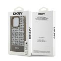 DKNY DKHMP15XPSOSPW iPhone 15 Pro Max6.7" brązowy/brown hardcase Leather Printed Pattern Metal Logo MagSafe