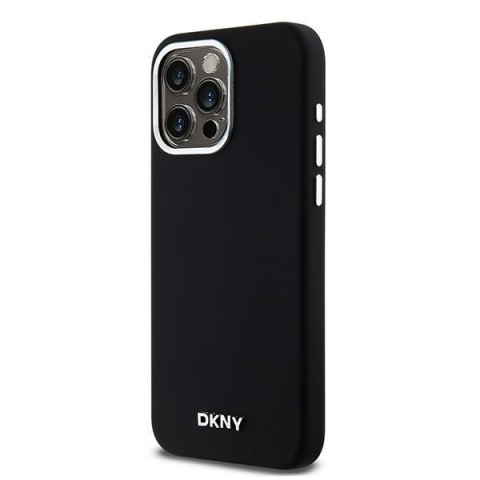 DKNY DKHMP15XSMCHLK iPhone 15 Pro Max6.7" czarny/black hardcase Liquid Silicone Small Metal Logo MagSafe