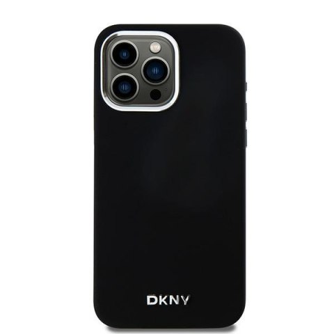 DKNY DKHMP15XSMCHLK iPhone 15 Pro Max6.7" czarny/black hardcase Liquid Silicone Small Metal Logo MagSafe