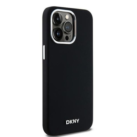 DKNY DKHMP15XSMCHLK iPhone 15 Pro Max6.7" czarny/black hardcase Liquid Silicone Small Metal Logo MagSafe