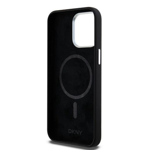 DKNY DKHMP15XSMCHLK iPhone 15 Pro Max6.7" czarny/black hardcase Liquid Silicone Small Metal Logo MagSafe