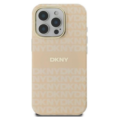 DKNY DKHMP16XHRHSEP iPhone 16 Pro Max 6.9" różowy/pink hardcase Repeat Texture Pattern With Stripe MagSafe