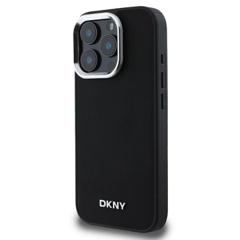 DKNY DKHMP16LPSCMCLK iPhone 16 Pro6.3" czarny/black hardcase Plain Silver Logo MagSafe