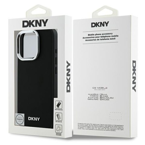 DKNY DKHMP16LPSCMCLK iPhone 16 Pro6.3" czarny/black hardcase Plain Silver Logo MagSafe